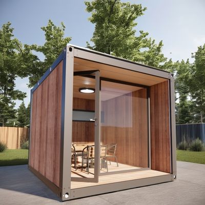10ft Μίνι Prefab Μονωδικό Κινητό Συσκευαστήριο Μεγάλο Μέγεθος Οικία γραφείου με 50/75/100mm κύμα σάντουιτς τοίχους