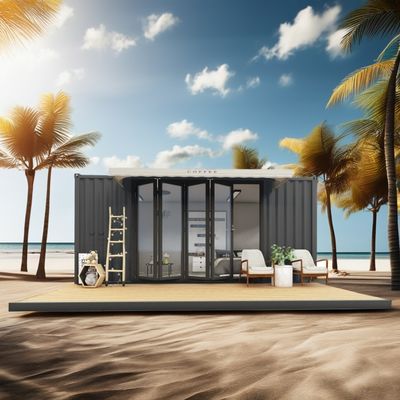 20ft οικολογικά φιλικό Flat Pack Container House προκατασκευασμένη βιώσιμη κατασκευή ατσάλινη δομή ανθεκτική βροχή άνεμος χιόνι κατάστημα