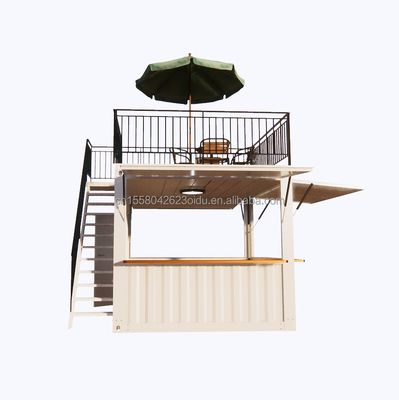 10 ft 20 ft κινητά δοχεία Ζυγισμένα τετραγωνικά σωλήνες από χάλυβα για σούπερ μάρκετ Προσαρμοσμένο κινητό κατάστημα Pop-Up Coffee Bar