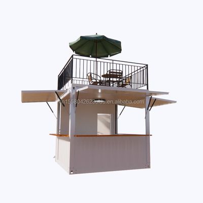 10 ft 20 ft κινητά δοχεία Ζυγισμένα τετραγωνικά σωλήνες από χάλυβα για σούπερ μάρκετ Προσαρμοσμένο κινητό κατάστημα Pop-Up Coffee Bar