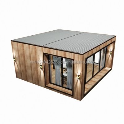 Γρήγορη κατασκευή Prefab Container House με γαλβανισμένα τετραγωνικά σωλήνες χάλυβα και 50/75/100mm κύμα σάντουιτς πάνελ