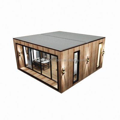Γρήγορη κατασκευή Prefab Container House με γαλβανισμένα τετραγωνικά σωλήνες χάλυβα και 50/75/100mm κύμα σάντουιτς πάνελ
