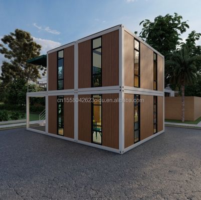 Μίνι σπίτια Μικρά σπίτια Κοντέινερ σπίτια για γραφεία Showroom και εστιατόριο στο Πακιστάν Πίνακα σάντουιτς 20ft Prefab σπίτια
