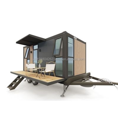 Ξενοδοχείο 20ft ή 40ft Mobile Outdoor Container Bar Καφετέρια στον δεύτερο όροφο με εξωτερικό σχεδιασμό και τροχούς