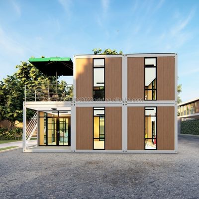 20ft/40ft Εύκολη μετακίνηση Προσυσκευασμένο Flat Pack Container Τείχος 50/75/100mm Wave Sandwich Panel Φορητή αποθήκευση για κατάστημα