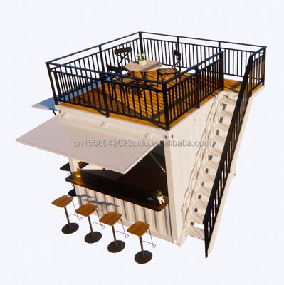 Εξατομικευμένο κινητό κατάστημα 10ft και 20ft κινούμενο εμπορευματικό κοντέινερ Καφετέριες Κύρια δομή Ζυγισμένα τετραγωνικά σωλήνες χάλυβα