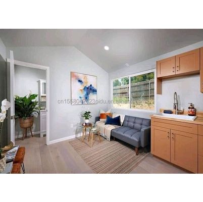 Εξωτερική Prefab Τριγωνική οροφή Χάλυβα Σάντουιτς Panel House με γαλβανισμένα τετραγωνικά σωλήνες χάλυβα Κύρια δομή