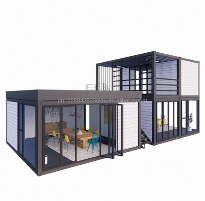 Τείχος 50/75/100mm κυματιστή σάντουιτς Panel Προσαρμόσιμη 20ft Κωνσταντινοφόρο σπίτι Συνδυασμός Τρία υπνοδωμάτια Τέσσερα υπνοδωμάτια Prefab με Carport Living Apart
