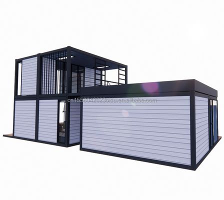 Τείχος 50/75/100mm κυματιστή σάντουιτς Panel Προσαρμόσιμη 20ft Κωνσταντινοφόρο σπίτι Συνδυασμός Τρία υπνοδωμάτια Τέσσερα υπνοδωμάτια Prefab με Carport Living Apart