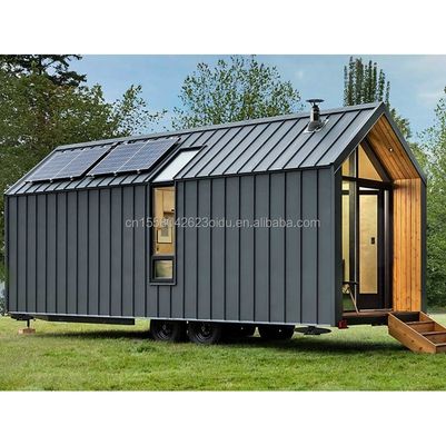 Σύγχρονο σχεδιασμό Prefab House τοίχος 75mm κύμα σάντουιτς πάνελ 20ft αναδιπλούμενο κοντέινερ σπίτι σε τροχούς