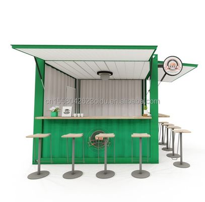 Εύκολο σάντουιτς πάνελ 10FT Prefab Kiosk Booth για καφετέριες και εστιατόρια γρήγορου φαγητού Ζυγισμένο χάλυβα κάμψη 180g