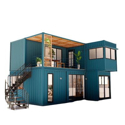 Προσαρμοσμένο χρώμα 20ft Flat Pack Ζωντανό χάλυβα πλαίσιο Μονουλικό σπίτι Prefab σάντουιτς πάνελ Εφοδιασμός 3 υπνοδωμάτια Κωνσταντίνο σπίτι