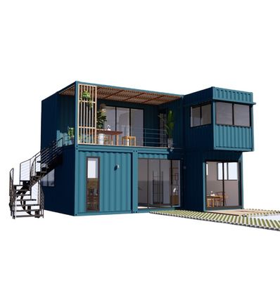 Προσαρμοσμένο χρώμα 20ft Flat Pack Ζωντανό χάλυβα πλαίσιο Μονουλικό σπίτι Prefab σάντουιτς πάνελ Εφοδιασμός 3 υπνοδωμάτια Κωνσταντίνο σπίτι