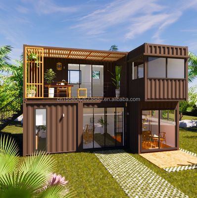 Προσαρμοσμένο χρώμα 20ft Flat Pack Ζωντανό χάλυβα πλαίσιο Μονουλικό σπίτι Prefab σάντουιτς πάνελ Εφοδιασμός 3 υπνοδωμάτια Κωνσταντίνο σπίτι