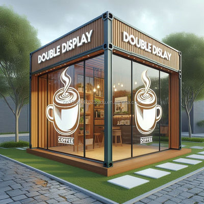 Τείχος 50mm Wave Sandwich Panel Ξενοδοχείο Pop-up Container Καφέ Εστιατόριο Μπαρ Καφέ Κίος Κουζίνο με Σιδηροδρομικό Προσυσκευασμένο Σπίτι