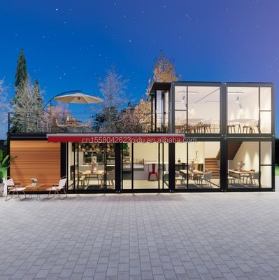 Προσαρμοσμένο ξύλινο 20ft Luxury Living Prefab House 4 υπνοδωμάτια επεκτάσιμο δοχείο Σπίτι Σάντουιτς Panel Γραφείο Ξενοδοχείο εξωτερικό