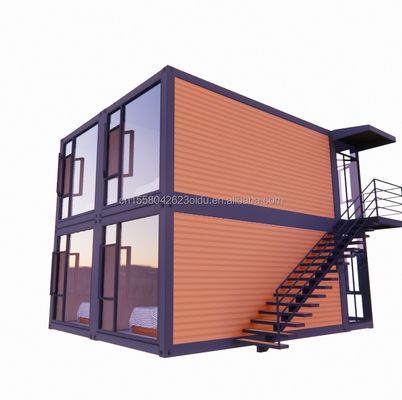 Σύγχρονο σχεδιασμό 20ft ή 40ft διώροφο σπίτι εμπορευματοκιβωτίου με τέσσερα υπνοδωμάτια για προκατασκευασμένες βίλες ή συνδυασμένο γραφείο