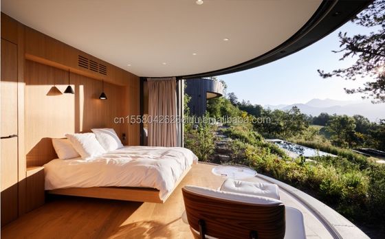 Ξενοδοχεία Στεγάδια για ξενοδοχεία Luxury μοντέρνα ξύλινα σπίτια χάλυβα στρογγυλή δομή σπιτιού Senglin διακοπές