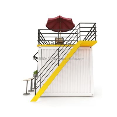 EU 10ft Mini Pop-up Shop Container Καφετέρια Bar Fast food Εστιατόριο Εστιατόριο Convenience με 50mm Wall Wave Sandwich Panel