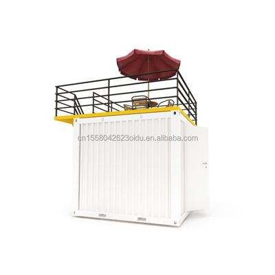 EU 10ft Mini Pop-up Shop Container Καφετέρια Bar Fast food Εστιατόριο Εστιατόριο Convenience με 50mm Wall Wave Sandwich Panel