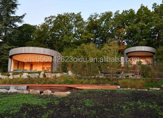 Ξενοδοχεία Στεγάδια για ξενοδοχεία Luxury μοντέρνα ξύλινα σπίτια χάλυβα στρογγυλή δομή σπιτιού Senglin διακοπές