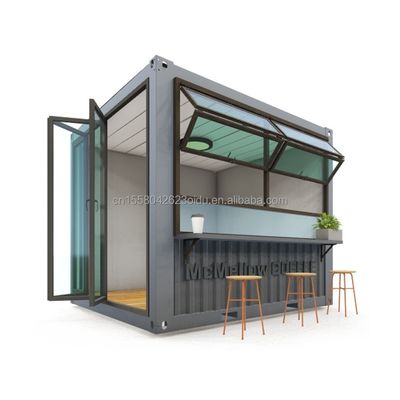 10ft Mini Pop-up Shop Container Καφετέρια Bar Fast-food Εστιατόριο Καταστήματα με παράθυρα από κράμα αλουμινίου