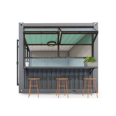 10ft Mini Pop-up Shop Container Καφετέρια Bar Fast-food Εστιατόριο Καταστήματα με παράθυρα από κράμα αλουμινίου