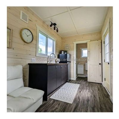 Σπιτικό 20ft Prefab Container House με γυάλινο τοίχωμα Βίλα γραφείου και δύο ορόφων Flat Pack Assembly