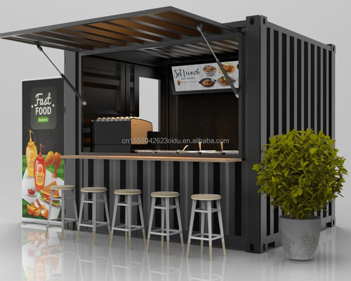 10ft Portable Juice Bar Shop Kiosk Booths Container Room Σχεδιασμένο με υγρασία-απόδειξη σάντουιτς Panel