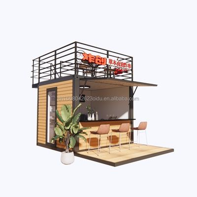 10ft σύγχρονο σχεδιασμό Fast Food Mini Pop-Up Shop επίπεδη συσκευασία ατσάλινο δοχείο για Carport σε εξωτερικό καφέ καφέ μπαρ Carport
