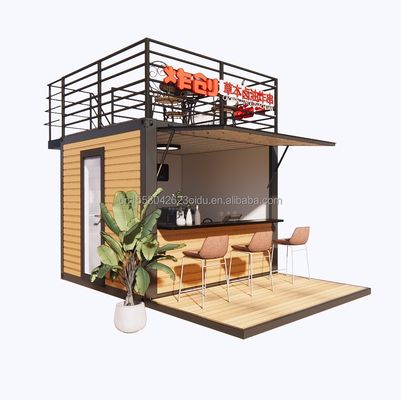 10ft σύγχρονο σχεδιασμό Fast Food Mini Pop-Up Shop επίπεδη συσκευασία ατσάλινο δοχείο για Carport σε εξωτερικό καφέ καφέ μπαρ Carport