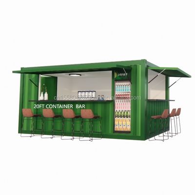 Εστιατόριο Supermarket 10-12FT Container Mobile Cafe Steel Structure with Wooden Houses Design in Modern Style and High Qualit Το μαγαζί είναι κατασκευασμένο από ξύλινα σπίτια.