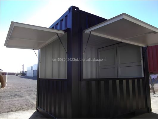 Κύρια δομή 20ft κοντέινερ Καφέ Bar Fast Food Μίνι Pop-up Shop Καφετέριες Σπίτια με γαλβανισμένα τετραγωνικά σωλήνες χάλυβα