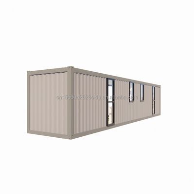 Σύγχρονο απλό κατάστημα προσαρμοσμένο 20f 40ft προκατασκευασμένο επεκτάσιμο ξύλινο σπίτι με 2 μεγάλες κρεβατοκάμαρες σε απλό στυλ