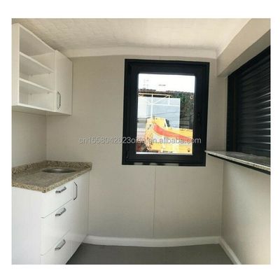 Σάντουιτς Πίνακας Πόρτες Κωντέινερ Σπίτια 40ft Δύο υπνοδωμάτια για γυάλινη πόρτα Διαμονή