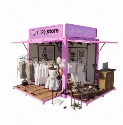 Ξενοδοχείο προώθηση 10ft Pop-up εμπορευματοκιβώτιο κατάστημα ρούχων με χάλυβα πλαίσιο και γαλβανισμένο χάλυβα κάμψη