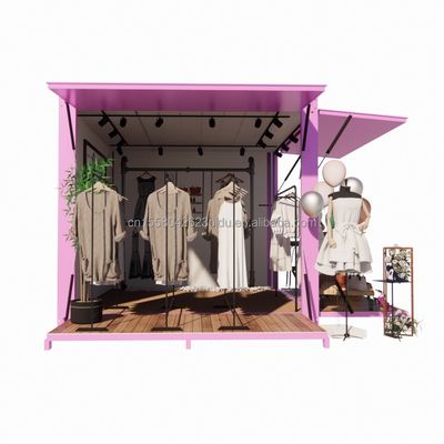 Ξενοδοχείο προώθηση 10ft Pop-up εμπορευματοκιβώτιο κατάστημα ρούχων με χάλυβα πλαίσιο και γαλβανισμένο χάλυβα κάμψη