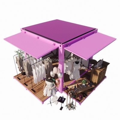 Ξενοδοχείο προώθηση 10ft Pop-up εμπορευματοκιβώτιο κατάστημα ρούχων με χάλυβα πλαίσιο και γαλβανισμένο χάλυβα κάμψη