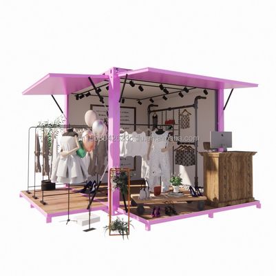 Ξενοδοχείο προώθηση 10ft Pop-up εμπορευματοκιβώτιο κατάστημα ρούχων με χάλυβα πλαίσιο και γαλβανισμένο χάλυβα κάμψη