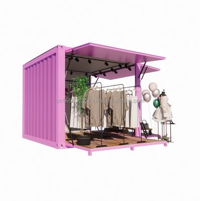 Ξενοδοχείο προώθηση 10ft Pop-up εμπορευματοκιβώτιο κατάστημα ρούχων με χάλυβα πλαίσιο και γαλβανισμένο χάλυβα κάμψη