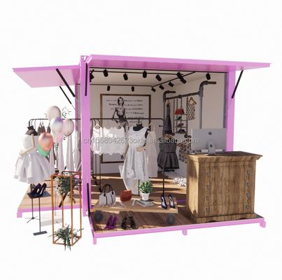 Ξενοδοχείο προώθηση 10ft Pop-up εμπορευματοκιβώτιο κατάστημα ρούχων με χάλυβα πλαίσιο και γαλβανισμένο χάλυβα κάμψη