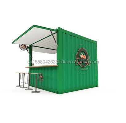 10ft και 20ft κοντέινερ Καφετέρια με αλουμινένιο κράμα παράθυρα φορητό Pop Up Cafe Bar