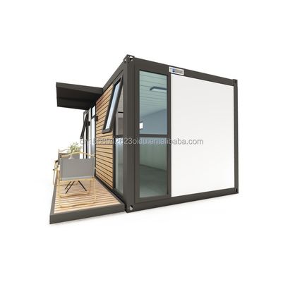 Κατεχόμενο Flat Pack EU Προσαρμοσμένο μοντέρνο πολυτελή 20ft προκατασκευασμένο ξύλινο σπίτι με ατσάλινη δομή κήπος προκατασκευασμένο στο μέσο του αιώνα μοντέρνο στυλ σχεδιασμού
