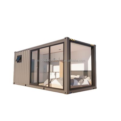 Εξωτερικό Flat Pack Container 20-40 FT Προσαρμόσιμα μικροσκοπικά σπίτια με μοντέρνο σχεδιασμό και σάντουιτς