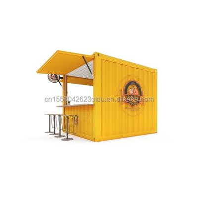 Ζυγισμένο χάλυβα κάμψη 180g 10FT Μίνι Pop-up Shop Container Καφετέρια/μπαρ/εστιατόριο γρήγορου φαγητού/εστιατόριο/κιόσκι/σταθμό