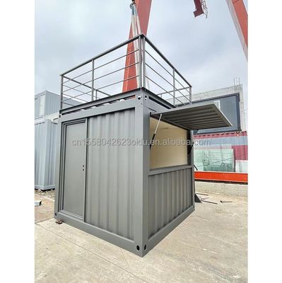 Μίνι 10ft Pop Up Shop Συσκευή Σπίτι Εστιατόριο Εστιατόριο Δρόμου Τροφίμων Κίος Κωνσταντίνος Με Ζυγισμένα Σιδηροδρομικά τετραγωνικά σωλήνες