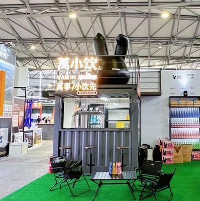 Μίνι 10ft Pop Up Shop Συσκευή Σπίτι Εστιατόριο Εστιατόριο Δρόμου Τροφίμων Κίος Κωνσταντίνος Με Ζυγισμένα Σιδηροδρομικά τετραγωνικά σωλήνες
