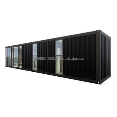 Ξενοδοχείο 40ft Prefab Μονουλικός αναδιπλούμενος δοχείο γρήγορη κατασκευή Μικρό σπίτι με γαλβανισμένα τετραγωνικά σωλήνες χάλυβα Κύρια δομή