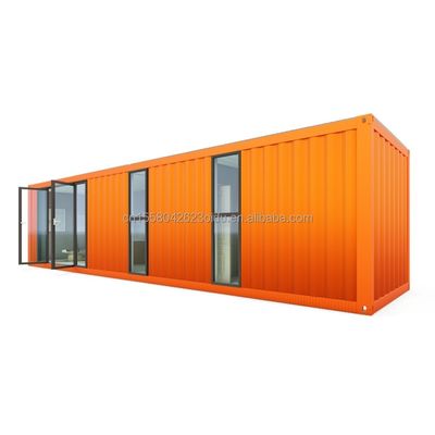 Ξενοδοχείο 40ft Prefab Μονουλικός αναδιπλούμενος δοχείο γρήγορη κατασκευή Μικρό σπίτι με γαλβανισμένα τετραγωνικά σωλήνες χάλυβα Κύρια δομή