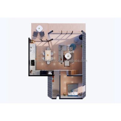 Προσαρμοσμένο χρώμα Luxury Hotel Room Design Τριγωνικό σπίτι για οικογένεια ή βίλα Κατασκευασμένο από γαλβανισμένα τετραγωνικά σωλήνες χάλυβα